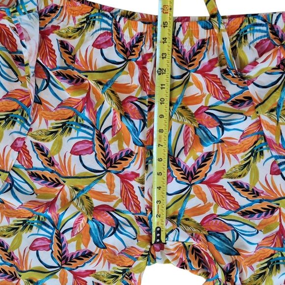 Women's 3X Wide Leg Island Lounge Pants Tropical Floral Flowy Relaxed - Picture 13 of 16